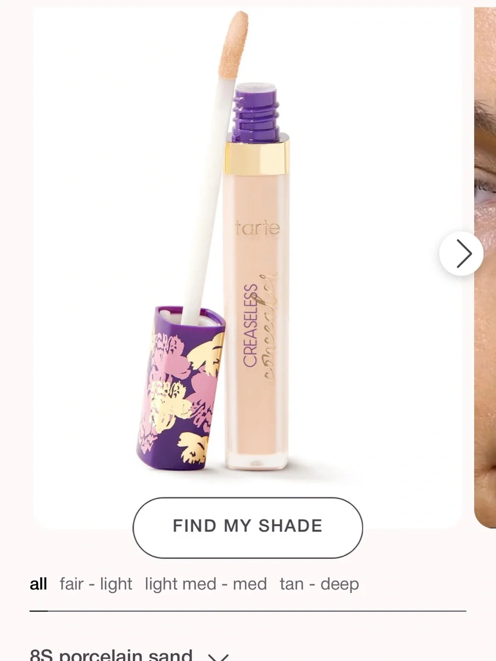 Tarte Creaseless Concealer in Porcelain Sand